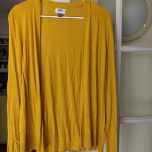 Yellow cardigan